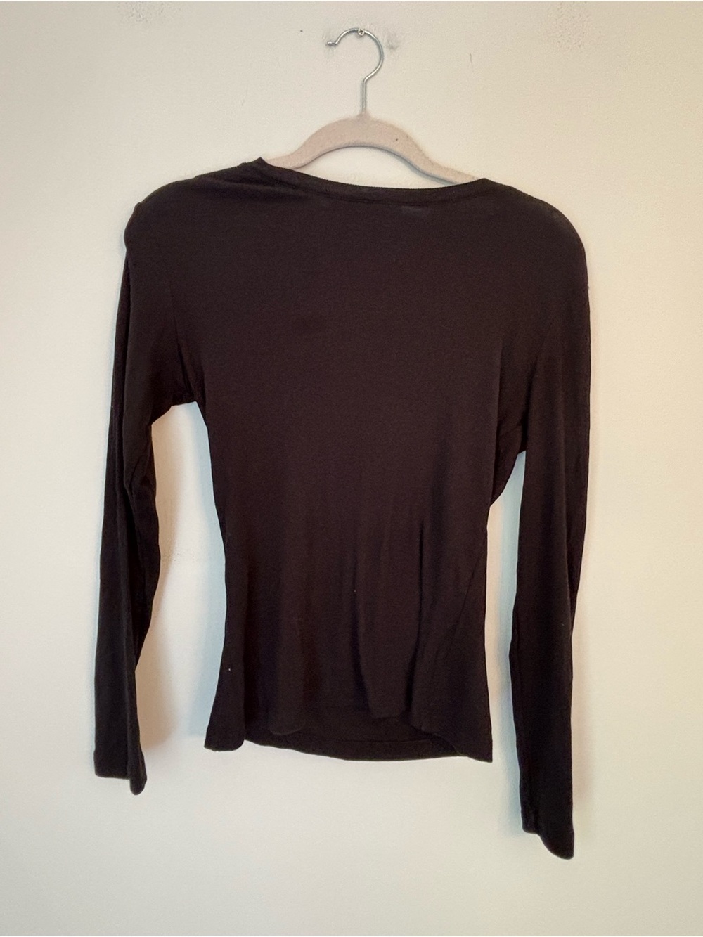 A new day Black Ribbed Crewneck Long Sleeve Tee Size Small